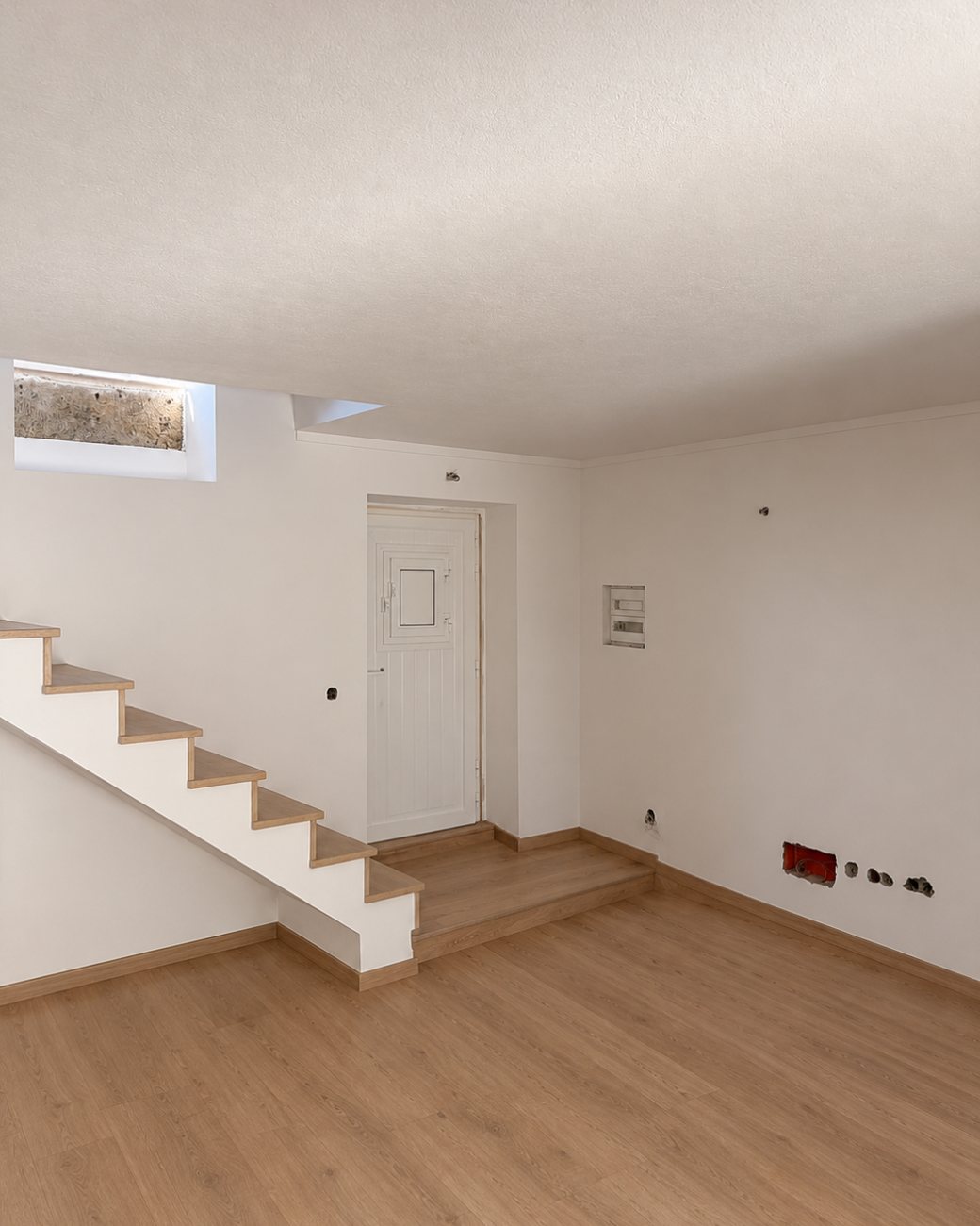 Zona das escadas, depois da pintura