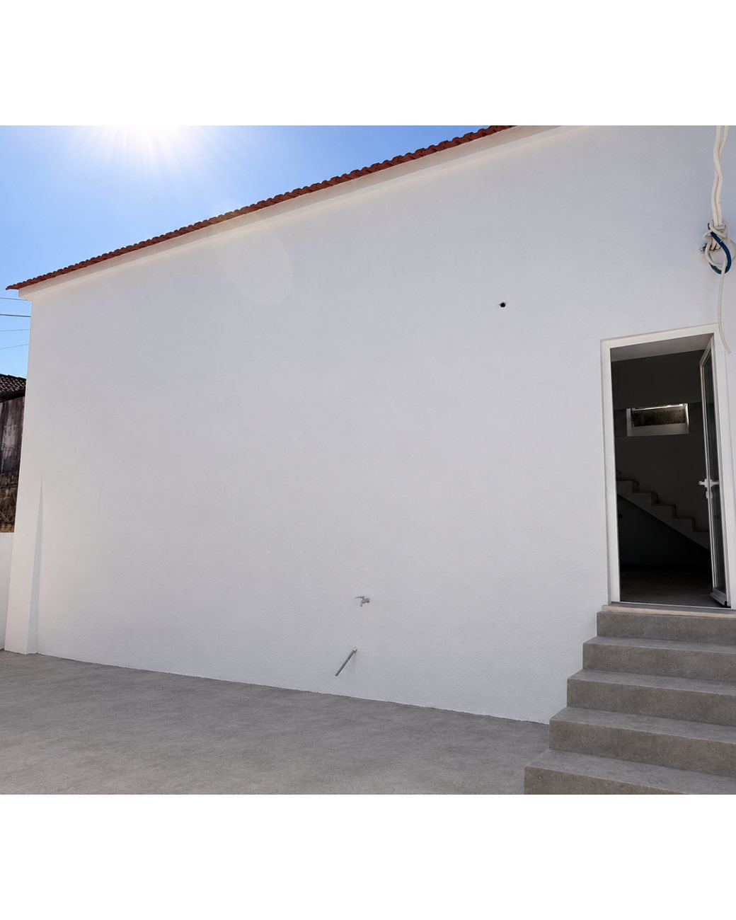 Fachada lateral, depois da pintura